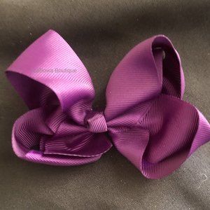 Plum 4" Boutique Bow   4B2118  Handmade NWT Boutique